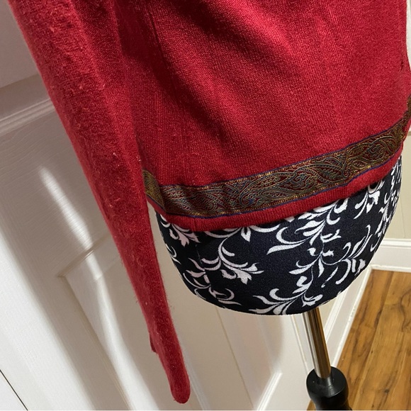 Xhilaration Women's Acrylic Button Up Cardigan With Jacquard Ribbon Trim Small - Picture 12 of 16